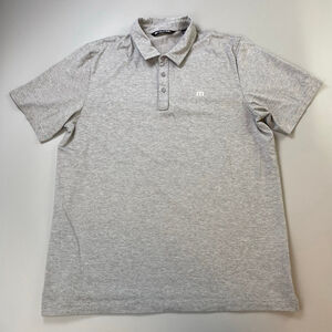 Travis Mathew Polo Shirt Mens XL Grey Embroidery Golf Casual Classic Athleisure